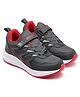 Asian Mesh Detailed Brand Name Designed Sneakers - Grey & Red