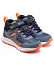 Asian Mesh Detailed Colour Blocked Sneakers - Navy Blue & Slate Orange