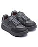 asian Mesh Detailed Solid Sneakers - Grey & Black