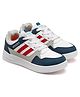 Asian Colour Blocked Sneakers - White Turquoise & Red