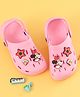 Yellow Bee Disney Solid Perforated Minnie Mouse Clogs With Star & Gem Charms - Pink