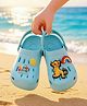 Yellow Bee Disney Simba Jibbitz Applique Detailed Perforated Clogs - Light Blue