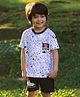 Nap Chief Pure Cotton Disney Featuring Half Sleeves Dalmatian Character Printed Tee With Shorts Set - White