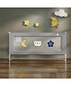 StarAndDaisy Baby Bed Guard Rail with U- Body Support Frame, Adjustable Height/Portable Single Side Bed Rail for Infant & Toddler's Safety (Embroidered-Grey-1.5M)