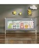 StarAndDaisy Baby Bed Guard Rail with T- Body Support Frame, Adjustable Height/Portable Single Side Bed Rail for Infant & Toddler's Safety (Printed Grey-1.8M
