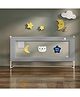 StarAndDaisy Baby Bed Guard Rail with U- Body Support Frame, Adjustable Height/Portable Single Side Bed Rail for Infant & Toddler's Safety (Embroidered-Grey-1.8M)