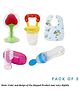numum Baby Fruit Feeder, Spoon Feeder and Fruit Teether with Finger Brush and Baby bibs  (Bibs - Fruit Feeder - Finger Brush - Spoon feeder - fruit teether)- Multicolor ( color and design may vary)
