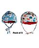 numum Baby Safety Helmet for Head Protection Safety Pack of 2 - Blue Smiley and White printed (Color and Design may vary)
