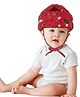 Numum Baby Safety Fabric Helmet - Red astronaut print ( color and design may vary)