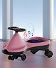 Kids Swing Car with Light & Music | Easy to Handle| Built for Rough Play| Encourages Physical Activity| Smooth Wheels| Colorful LED Lights - Peach