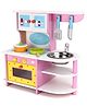 Eduspark Kids Wooden Kitchen Play Set Wooden kids Pretend Play Set - Pink