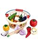 Eduspark 14 Pc Magnetic Vegetable Cutting Set Wooden kids Pretend Play Set - Multicolor