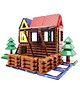 Eduspark Mag Formers Magnetic loghouse Log Cabin 59 Piece Set - Multicolor