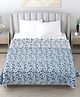 Zahya 100% Pure Cotton Reversible Double Bed Dohar -  Mocha Steel Blue