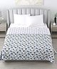 Zahya 100% Pure Cotton Reversible Double Bed Dohar -Silver Stone