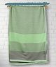Zahya 100% Pure Bamboo Bath Towel Large Size 66x33 inches | High Absorbency & Quick Dry |  Shadow Stripe |  Olivine & Grey