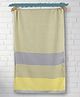 Zahya 100% Pure Bamboo Bath Towel Large Size 66x33 inches | High Absorbency & Quick Dry |  Shadow Stripe | Yellow & Grey