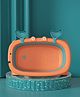 Babyhug Foldable Baby Bath Tub with Drain Plug in Crab Shape - Orange