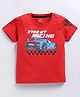 FUN A2Z Cotton Sinker Half Sleeves Racing Car Printed Tee - Maroon