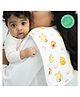 A Toddler Thing 100% Organic Muslin Cotton Aloe Vera Burp Cloth | White |  Bumble Bee