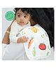 A Toddler Thing 100% Organic Muslin Cotton Aloe Vera Burp Cloth | White |  Veggie Delight