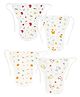 Zizuka 100% Muslin Cotton Washable Double Layer Newborn Baby Nappy, Langot-Multicolor Pack of 4 - Size 0-3 Months
