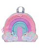 YAMAMA Back Pack For Kids Ritzy Rainbow And Starry Clouds Bag With Carry Handle Fashion Backpack For Girls Sturdy And Water-Resistant Backpack For Kids With Adjustable Straps Premium Design Bag  Girls Bag - Multicolor - Height 8.6 Inches