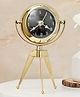 The Procure Store Globe Design table Clock with Mirror- Golden