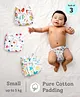 SuperBottoms First Love Premium DryFeel Langot for 0-9M Babies | 100% Cotton Padding | Printed | Pack of 3 | 0-5kg | Size S