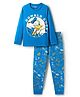 Pine Kids Disney Single Jersey Knit Full Sleeves Night Suit With Donald Duck Graphics - Blue