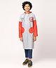 CITIZEN Marvel Avengers Featuring Full Doctor Sleeves Characters Back Printed Hooded Raincoat - Grey & Red