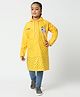 CITIZEN Disney Princess Featuring Full Sleeves Characters Designed Hooded Raincoat - Yellow
