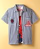 Pine Kids Marvel Cotton Woven Half Sleeves Shirt with Inner Tee  Spider Man Graphics - Multicolor