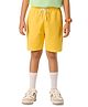 Plan B Cotton Exclamation Mark Printed Shorts - Yellow