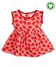 The Boo Boo Club 100% Cotton Muslin Sleeveless Tomatoes Printed Dress - Red