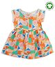 The Boo Boo Club 100% Cotton Muslin Sleeveless Geometric Printed Dress - Multi Colour