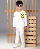 BAD BOYS Cotton Lycra Full Sleeves Brand Name Patch Detailed Tee & Joggers Set - White