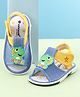 Cute Walk by Babyhug Sandals with Velcro Closure & Dino Applique - Royal Blue