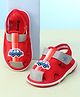 Cute Walk by Babyhug Velcro Closure Sandals With Car Applique - Red