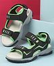 Cute Walk by Babyhug Sandals with Velcro Closure - Black & Green