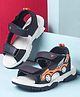 Cute Walk by Babyhug Sandals with Velcro Closure & 3D Applique - Navy Blue