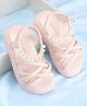 Babyoye Backstrap Closure Solid Coloured Pearl Embellished Sandals - Pink