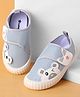 Cute Walk by Babyhug Velcro Closure Shoes with Animal Applique - Light Grey
