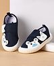Cute Walk by Babyhug Velcro Closure Shoes with Animal Applique - Navy Blue