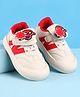 Babyoye Velcro Closure Casual Shoes with Spider Man Applique - White & Red