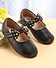 Babyoye Velcro Closure Ballerina With Bow Applique - Black