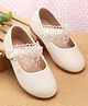 Babyoye Velcro Closure Pearl Embellished Ballerina - White