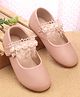 Babyoye Velcro Closure Pearl Embellished Ballerina - Pink