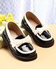 Babyoye Slip Ons Loafers with Bow Applique - Black