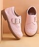 Babyoye Clip Closure Solid Coloured Party Wear Shoes - Pink